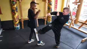 Kickabwehr Kinder Kung Fu